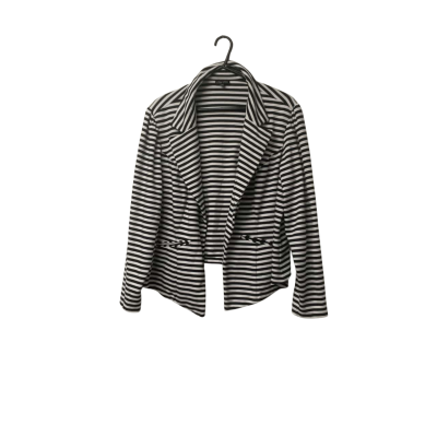 Women’s City Chic  Size L Cropped Jacket Black  / Striped / White 