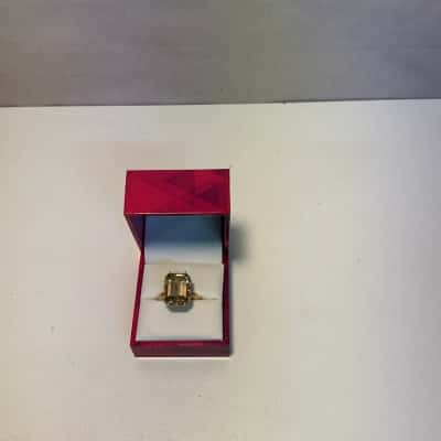 375 Yellow Gold and Citrine Cocktail Ring 