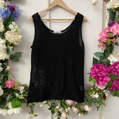 Morrison Womens  Size 12 / M Sleeveless Top Black  
