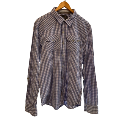 “Mossimo” - Mens  Size XL Long Sleeve Shirt Blue / Checked 