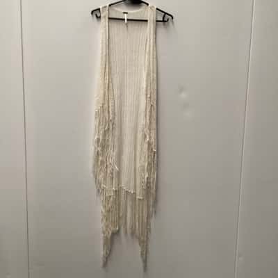 Free People Womens White sleeveless vest 