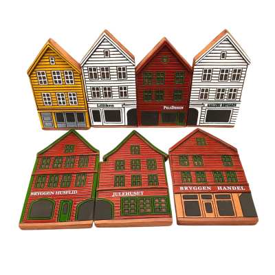 7 Kjetil Sørensen Norway Decorative Terracotta Wall Plaques/House Fronts (retail in Norway for 249kr/$40 Australian each)  (office)
