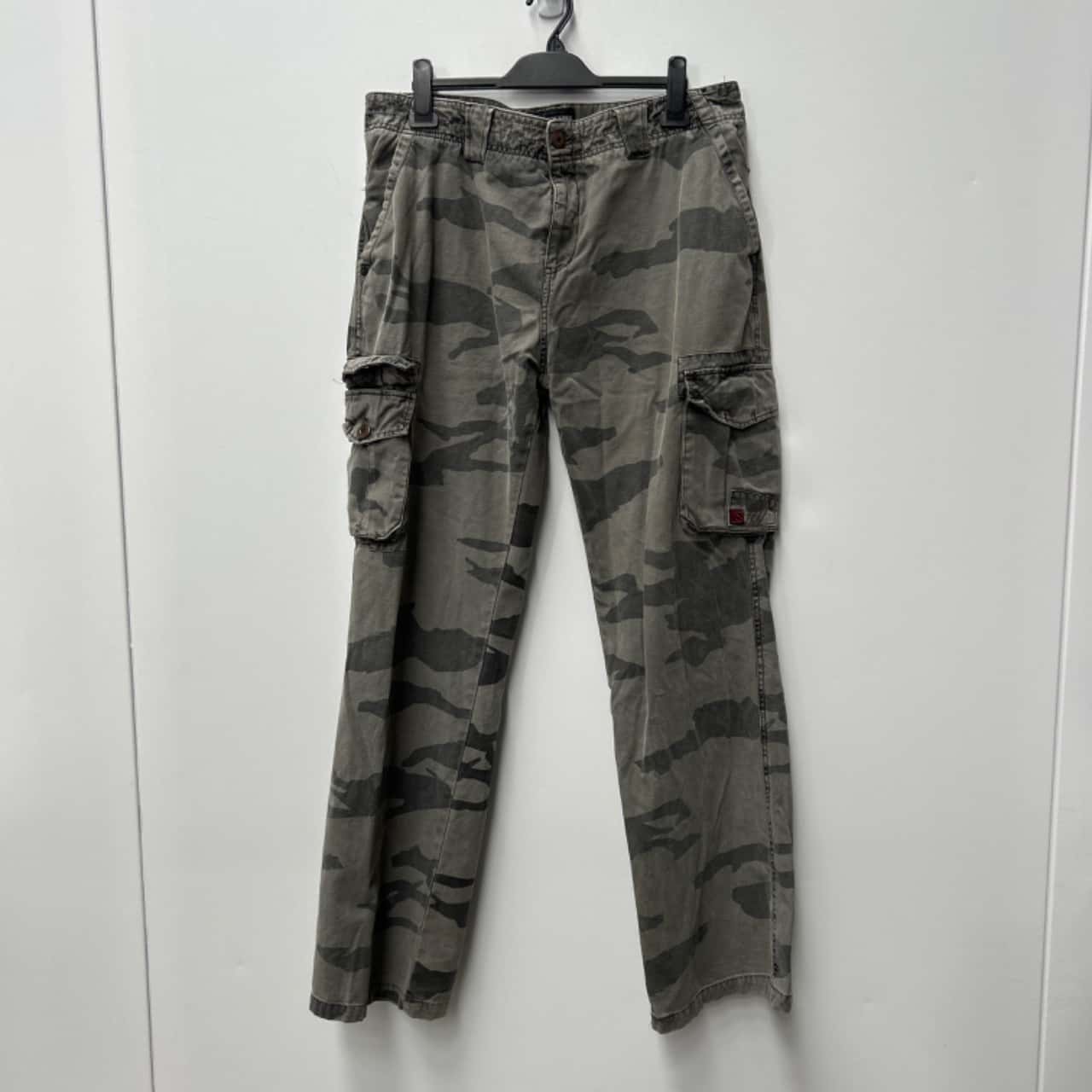 Pantalon Cargo Camouflage Vintage Rip Curl Taille 36 - À Cordon - Coupe Régulière 32"