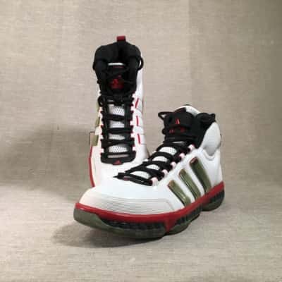 Adidas Mens  Size 13 Sneakers Black  / Grey / Red / White 