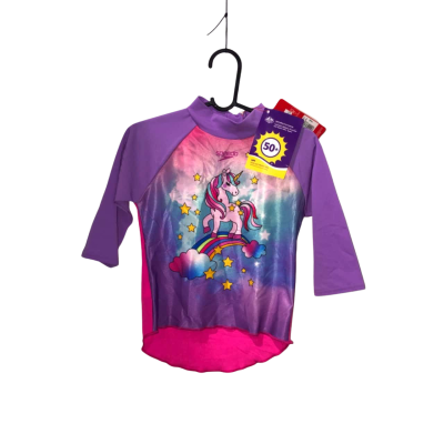 Kids Speedo Pink/ Purple Unicorn Swim Shirt Size 2 