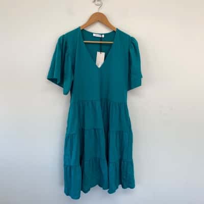 Betty Basics Blue Short Sleeve Mini Dress  Size 10 