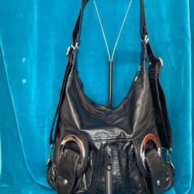  Womens Backpack / Handbag Black  