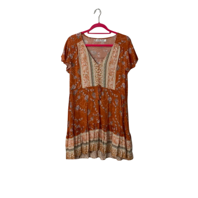 Salty Bright Womens  Size 10 Casual Dress Orange 