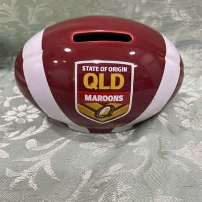 Queensland Football Shaped Ceramic Money Box