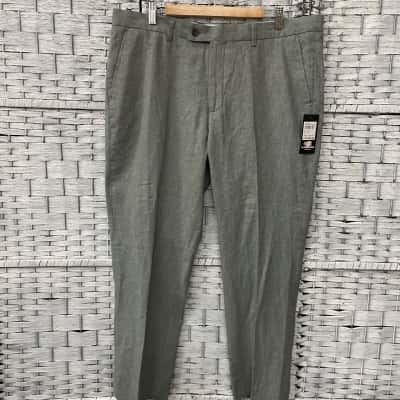 Connor Mens  Size 38 Suit Pants Green / Grey 