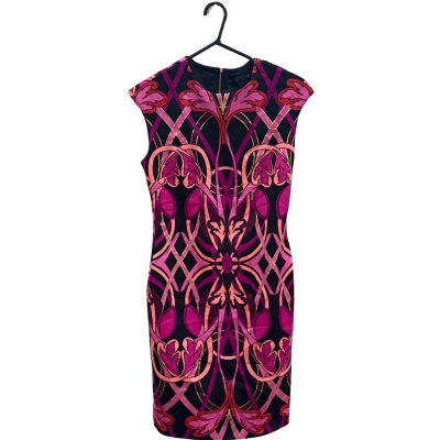 Ted Baker Womens  Size 3 Pink/Red/Black Purple Dress 