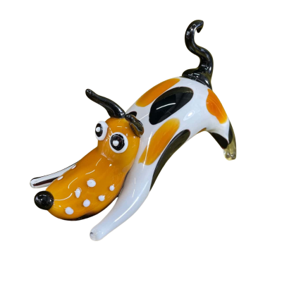 Zainy Dog Art Glass by Dale Tiffany (AS20347)