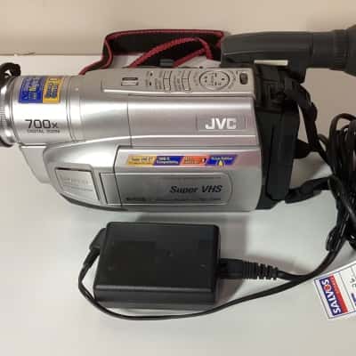 Vintage JVC Super VHS-C Camcorder (Model GR-SXM290AA) with Power Adapter & Battery