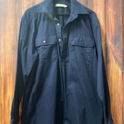 R.M. Williams Womens  Size L Navy Blue shirt 