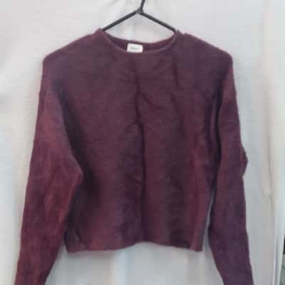 Sheike Womens  Size S Cropped Jumper Maroon 