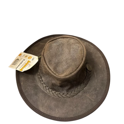 Barmah Dark Brown Foldaway Bronco Hat - Size S 