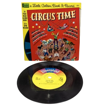 Vintage Little Golden Books & Record  Circus Time