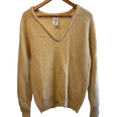 “St.Michael” woollen  Mens  “V” neck jumper - Size 40 Cream 