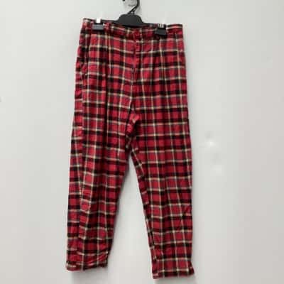 Dangerfield Womens  Size 12 Red Checked  patterned Pants 