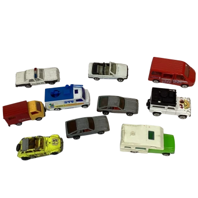 Mixed Bag of Unboxed Vintage Die Cast Cars (10)