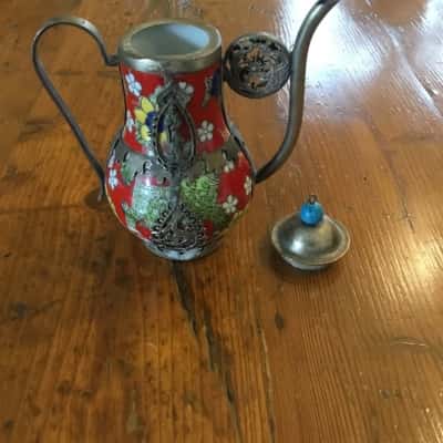 Antique miniature Chinese porcelain teapot