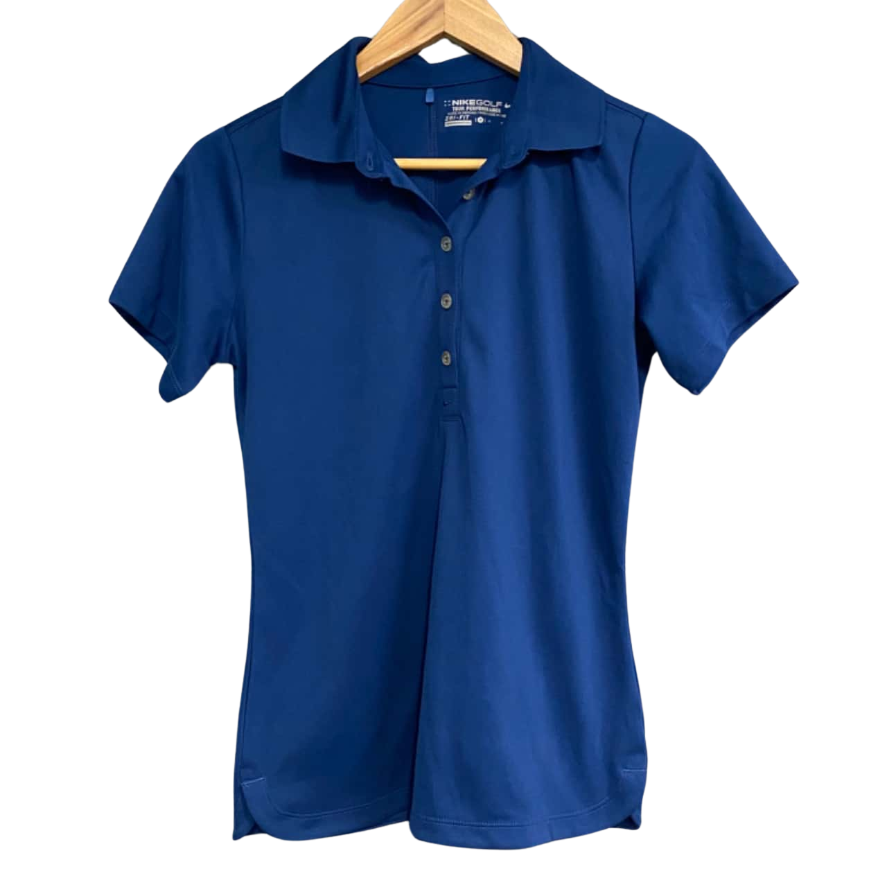 Nike Golf Tour Performance DriFit Womens Size S Golf Polo Blue (s)