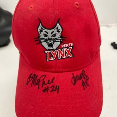 Perth lynx signed cap