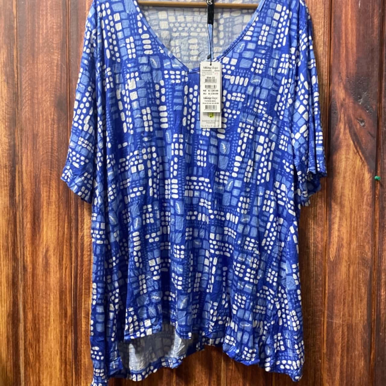Taking Shape Size 22 Blue / White top new (s) — free download