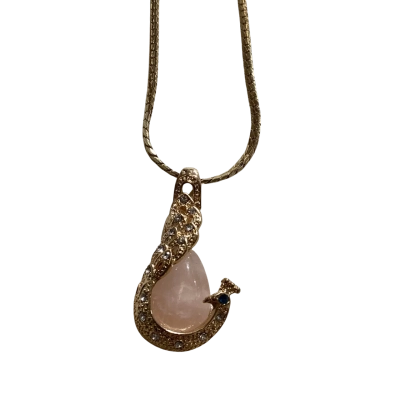 Peacock Womens Necklace Gold Dress