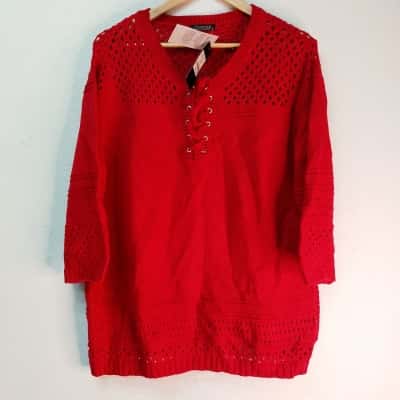 Crossroads Womens  Size XL Jumper Red 