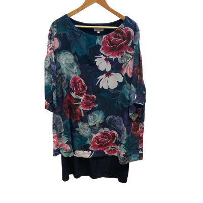 Trent Nathan Womens  Size 16 Long Sleeve Layered Floral Dress