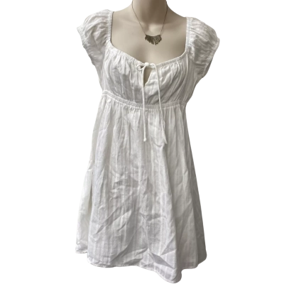 Luck & Trouble White Mini Babydoll Dress  Size 12 