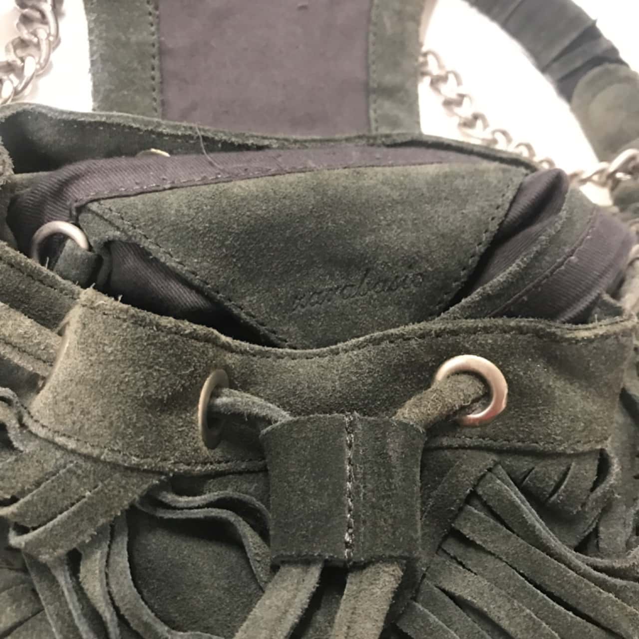 Cedar Green Suede Handbag (s)