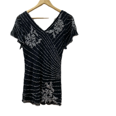  Laurak Womens  Top Size 10 Black  / White 