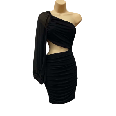 thatssofetch Womens Cocktail Dress / Off The Shoulder Dress / Party Dress Black  