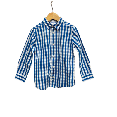 Jacadi Kids  Size 6 Top  Blue / Checked / White RRP $149.95