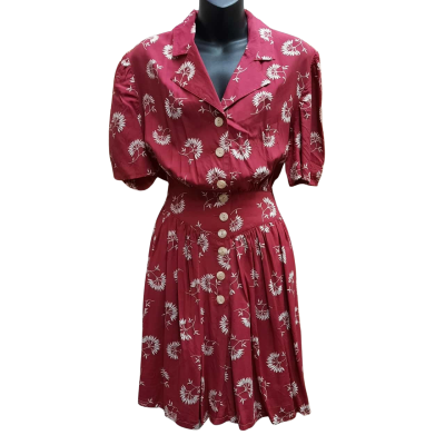 1980's 'AVANCE Creations' Button Front Dress Size M