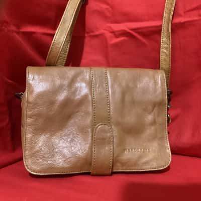  Tan Leather Crossbody Bag and Matching Wallet, “Notting Hill” from Wanderers Travel Co