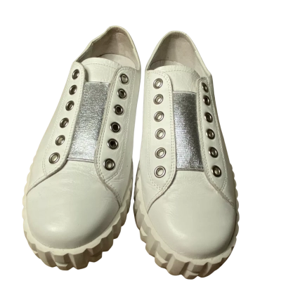 Django & Juliette White Leather Sneakers Size 37