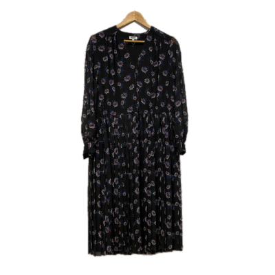 Kenzo Womens  Size 38 Midi Dress Black  / Floral / Multicoloured / Navy Blue / Purple 