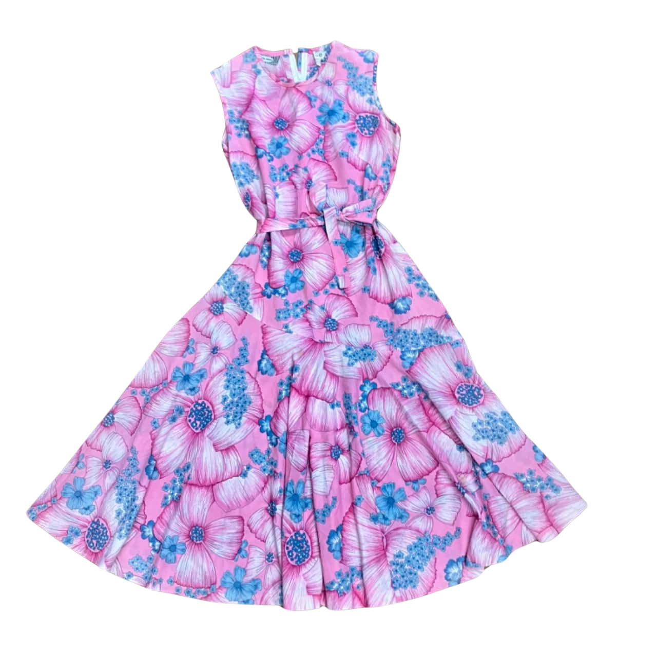 Vintage David Jones Palm Island Dress Size 12 Pink (s)