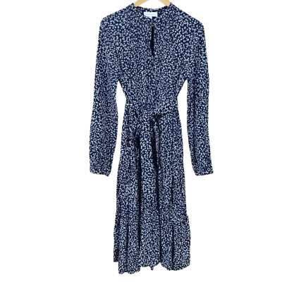 Witchery Navy/White Floral Patterned Dress Size 14