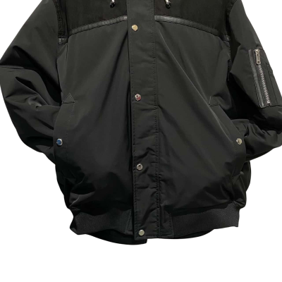 Women's ZARA Parka With hood Size XL Black