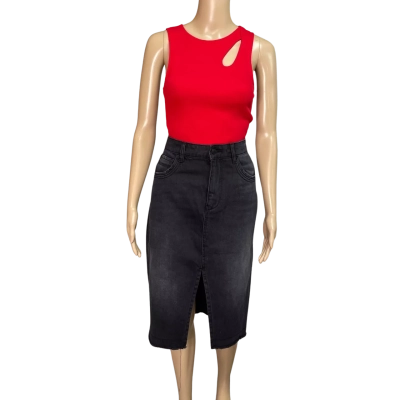Sass and Bide Womens denim black skirt 