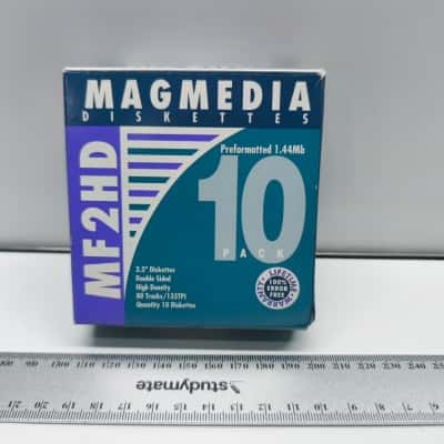 Vintage Magmedia 3.5" Floppy Disks (10 Pack, Sealed)