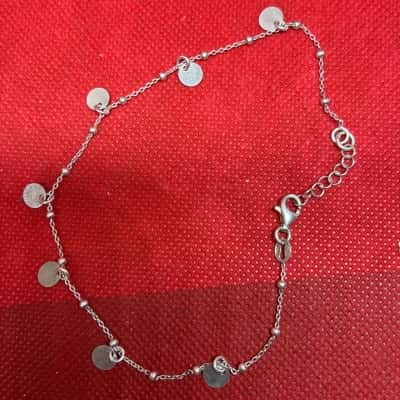  23-25cm Womens Anklet Silver 