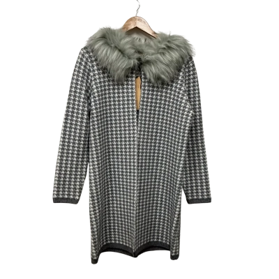 Liz Jordan Womens Size S Cardigan Grey / White 