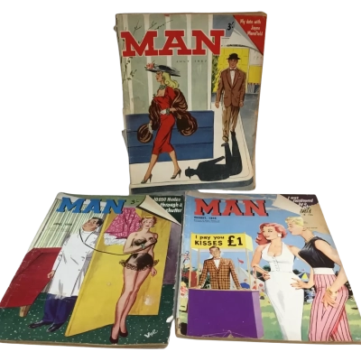 Vintage MAN Magazines as pictured