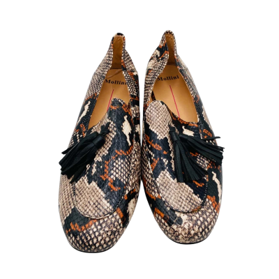 Mollini Womens  Size 42 Animal print Leather Flats.  OLA