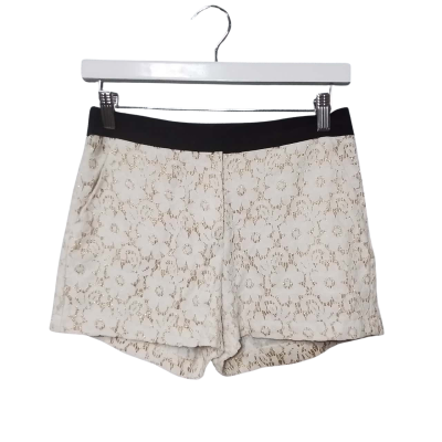Forcast Women's Size 8 Beige and Gold Floral Shorts